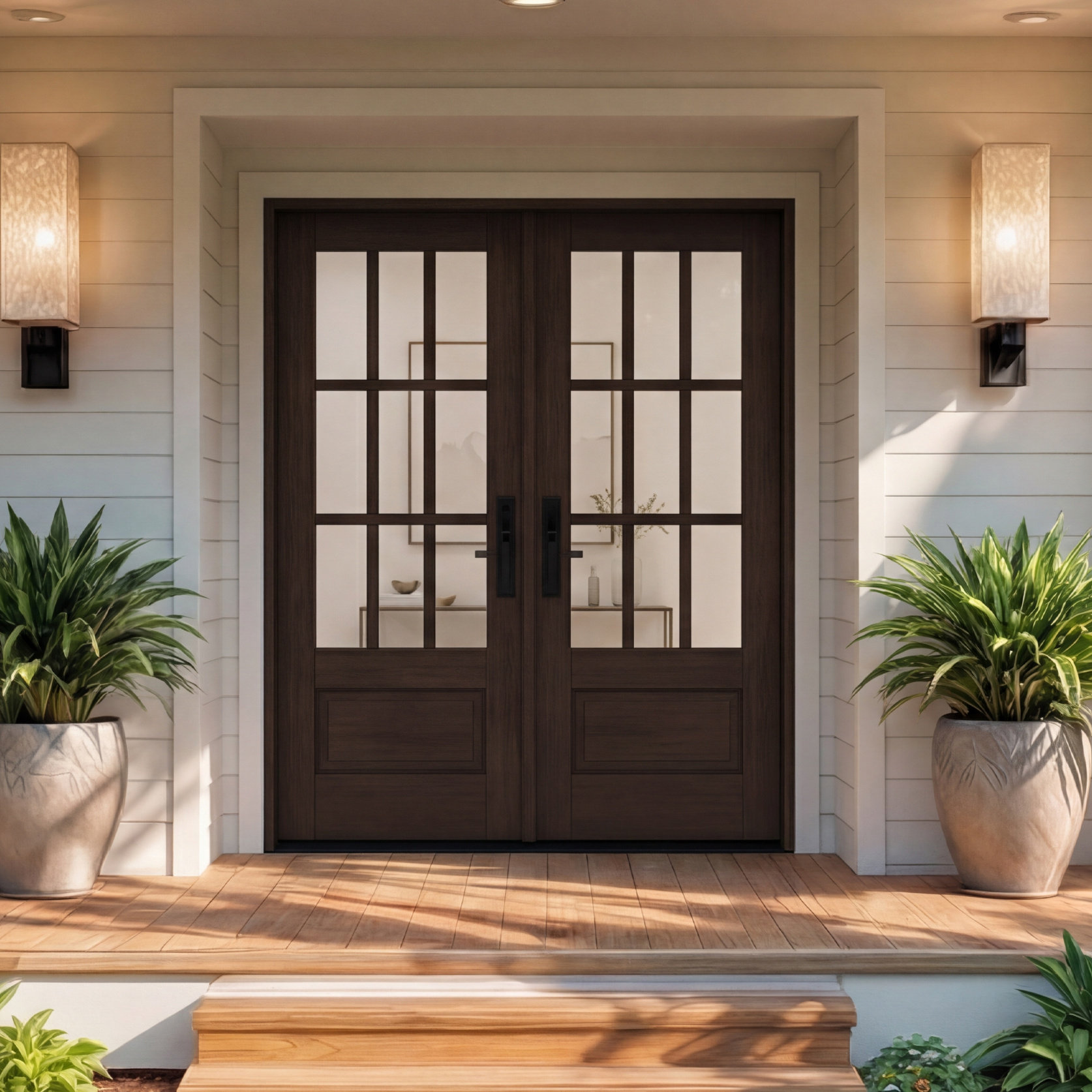 DOORNMORE G7506-SW-80 | 80" Double Door, RTA Prehung Exterior, SDL 6